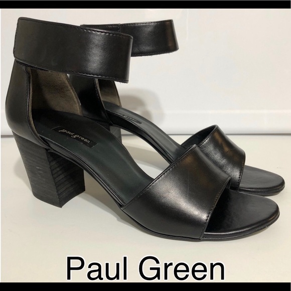 paul green black sandals